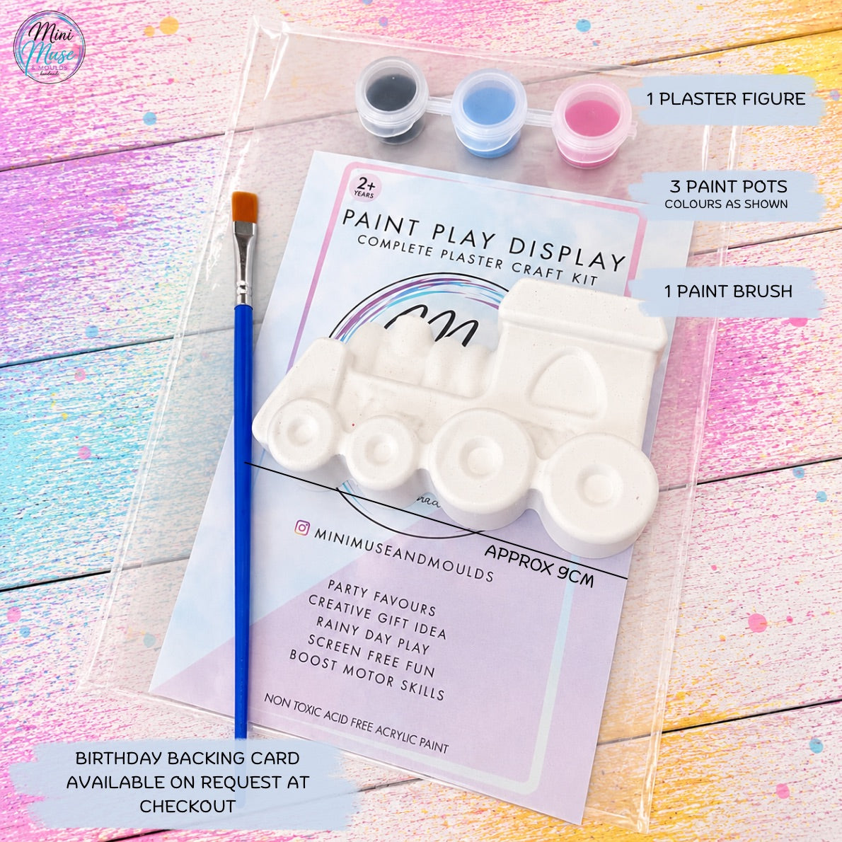 TRAIN KIT | Ready To Paint Plaster Craft Kit For Kids