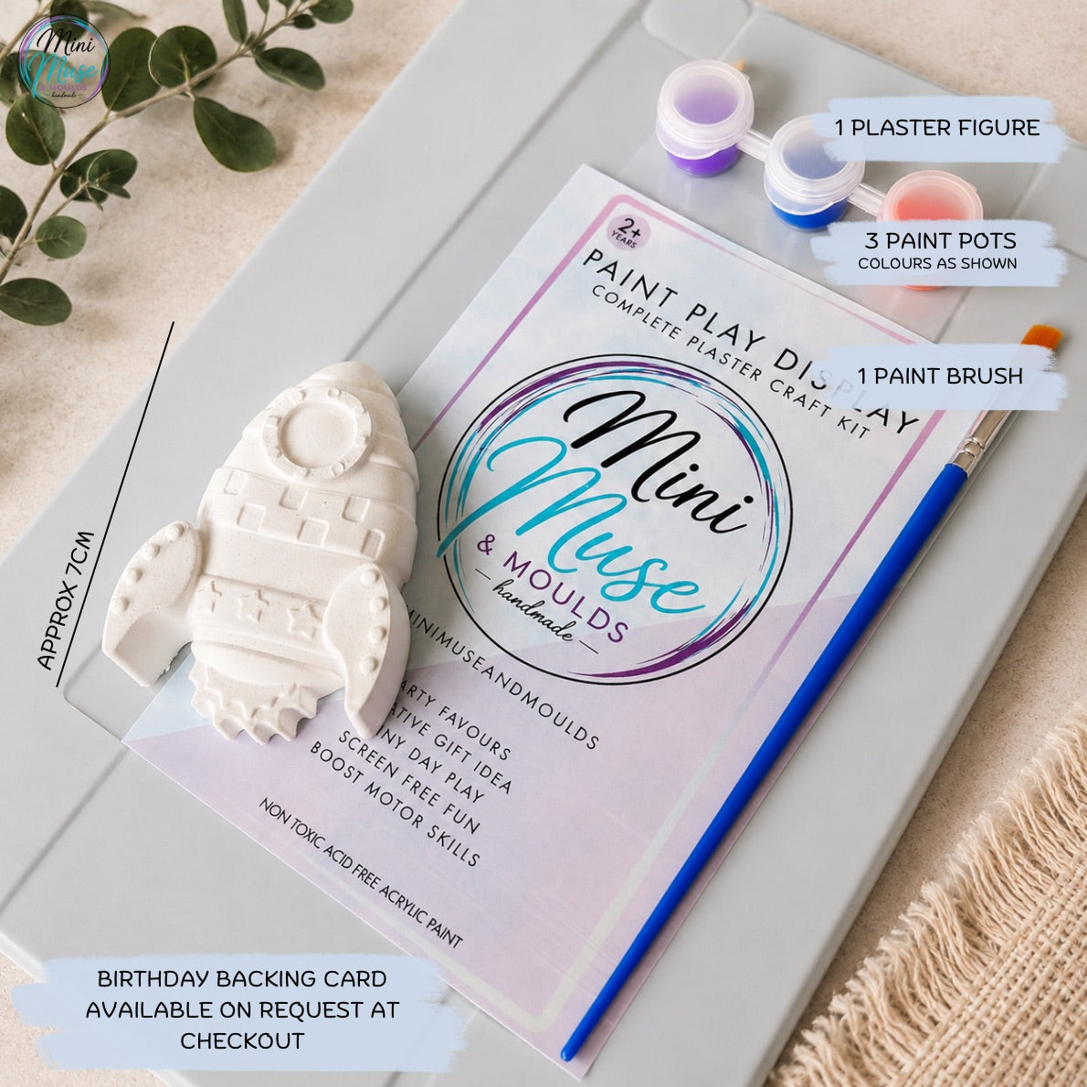 ROCKET SHIP KIT | Ready To Paint Plaster Craft Kit