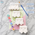 TINY TRAINS | Ready To Paint Plaster Craft Kit