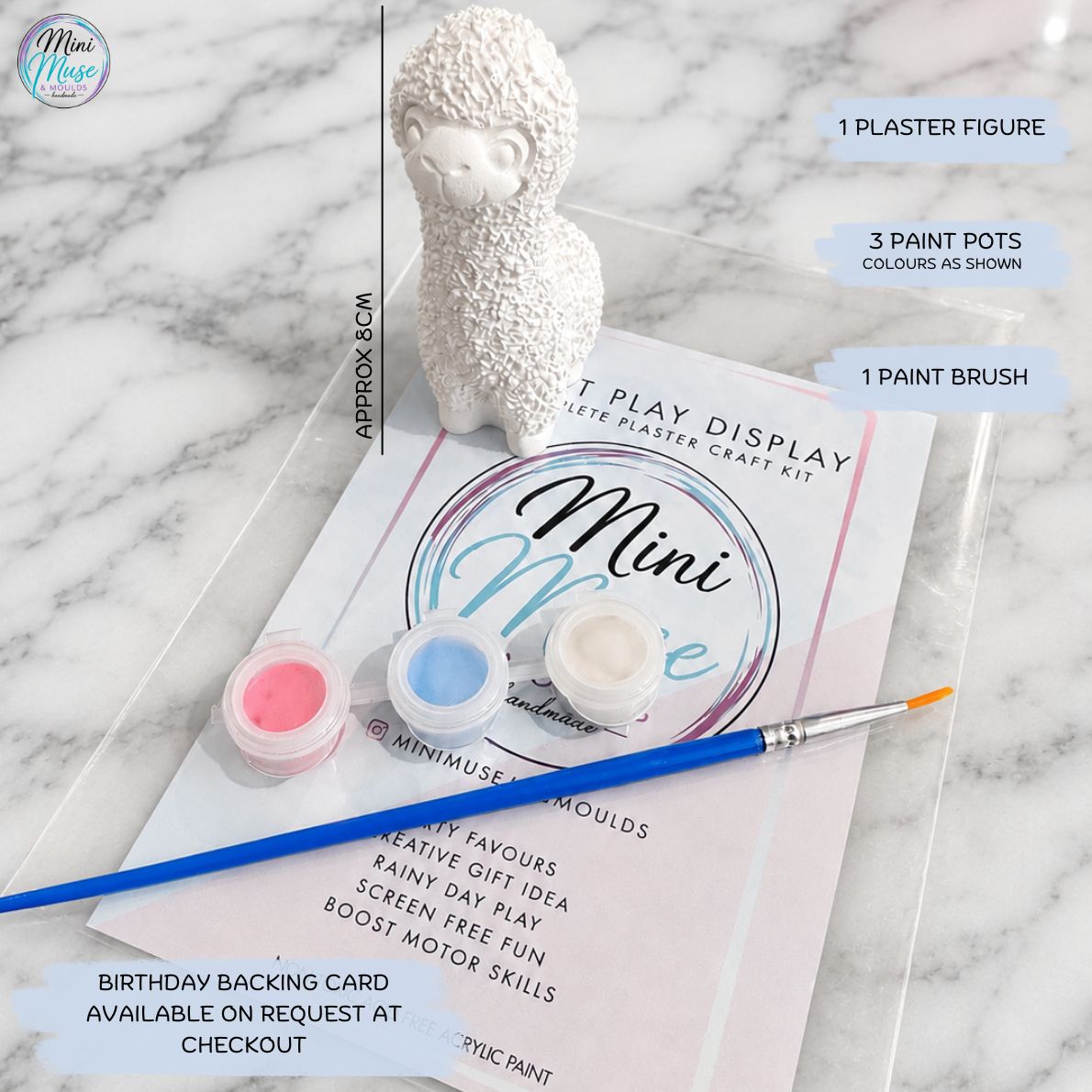 LLAMA KIT | Ready To Paint Plaster Craft Kit
