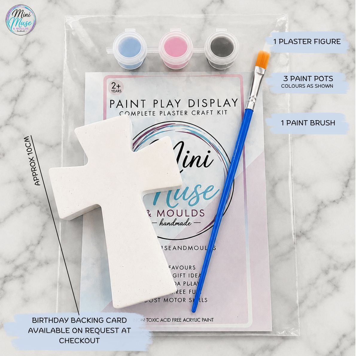 CROSS KIT | Ready To Paint Plaster Craft Kit