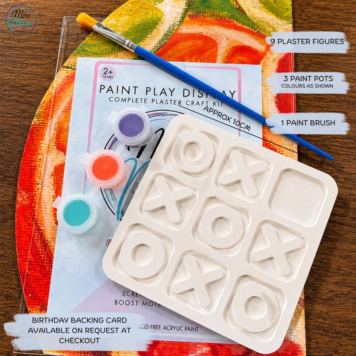 TIC TAC TOE KIT | Ready To Paint Plaster Craft Kit