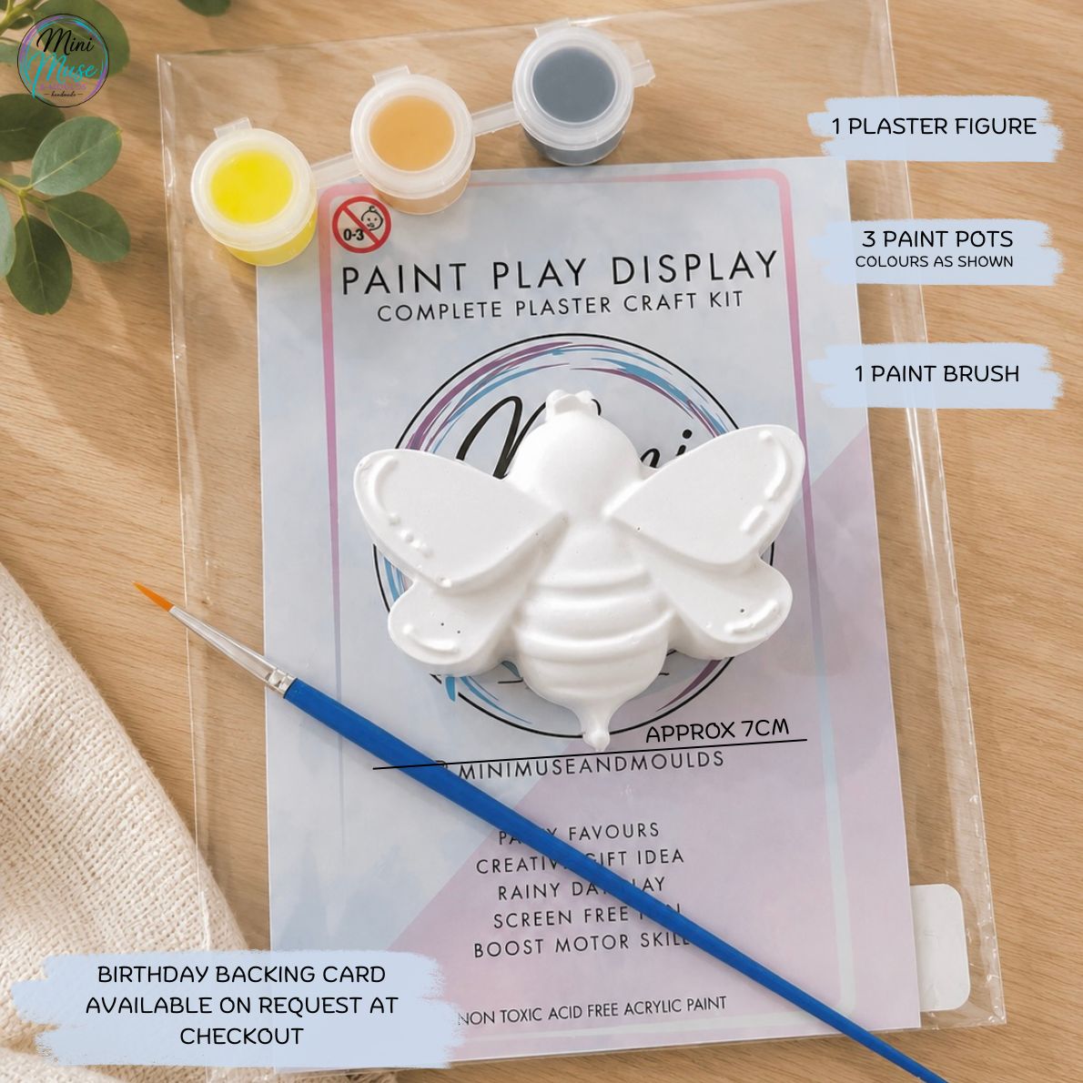HONEY BEE KIT | Ready To Paint Plaster Craft Kit