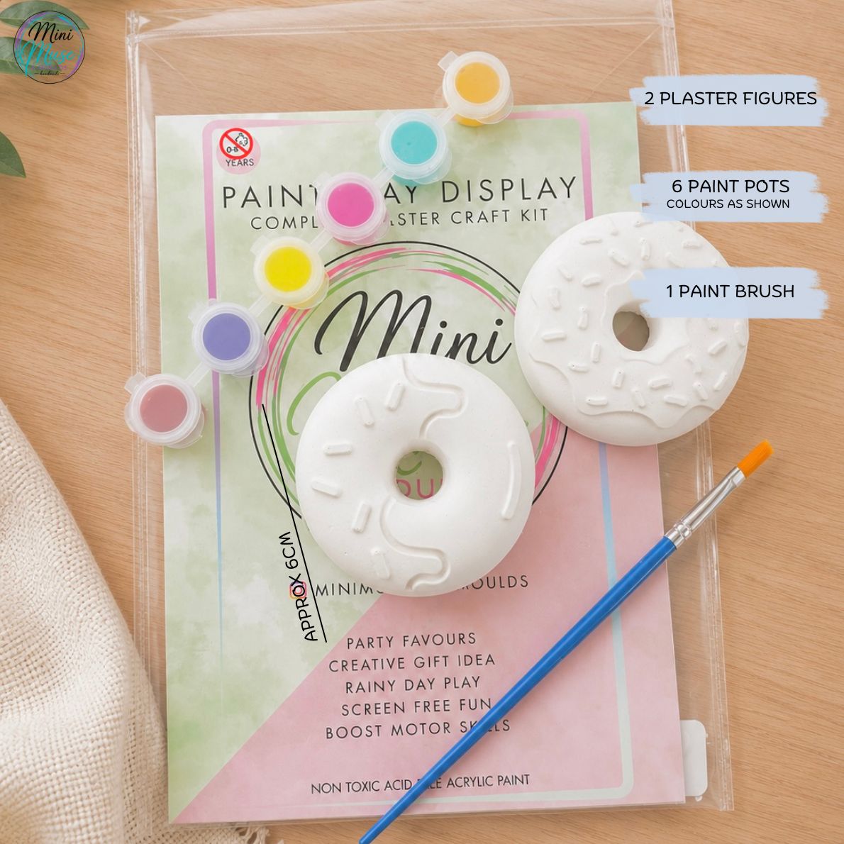 DONUT KIT #1 | Ready To Paint Plaster Craft Kit