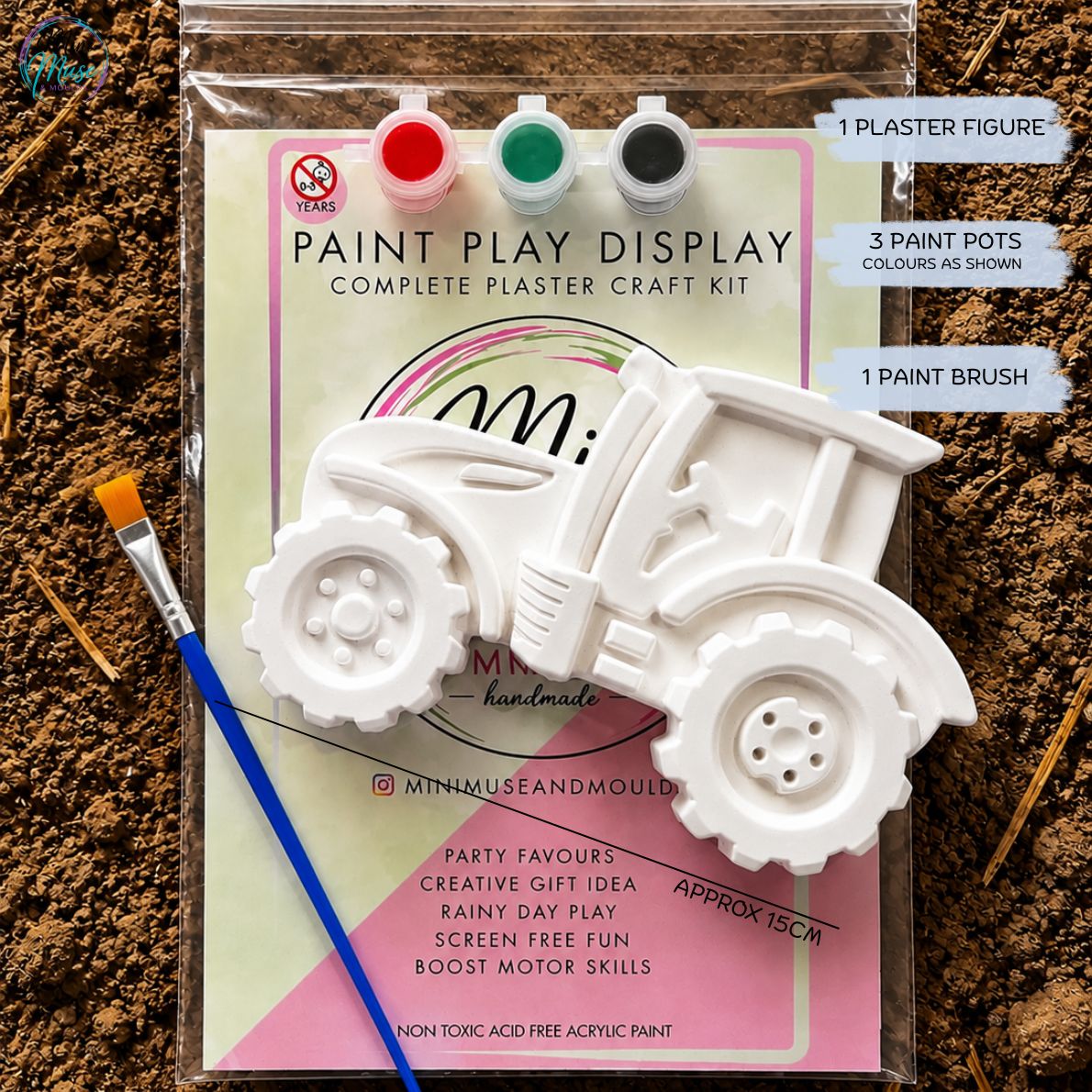 MEGA TRACTOR | Ready To Paint Plaster Craft Kit