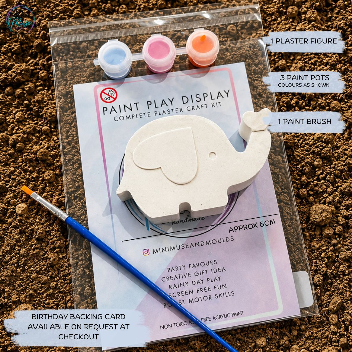 ELEPHANT KIT | Ready To Paint Plaster Craft Kit