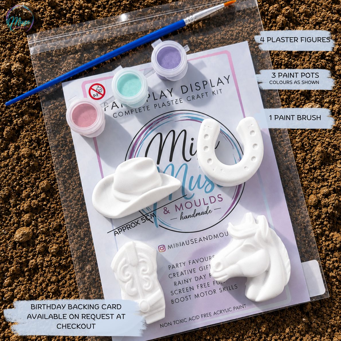COWBOY KIT | Ready To Paint Plaster Craft Kit