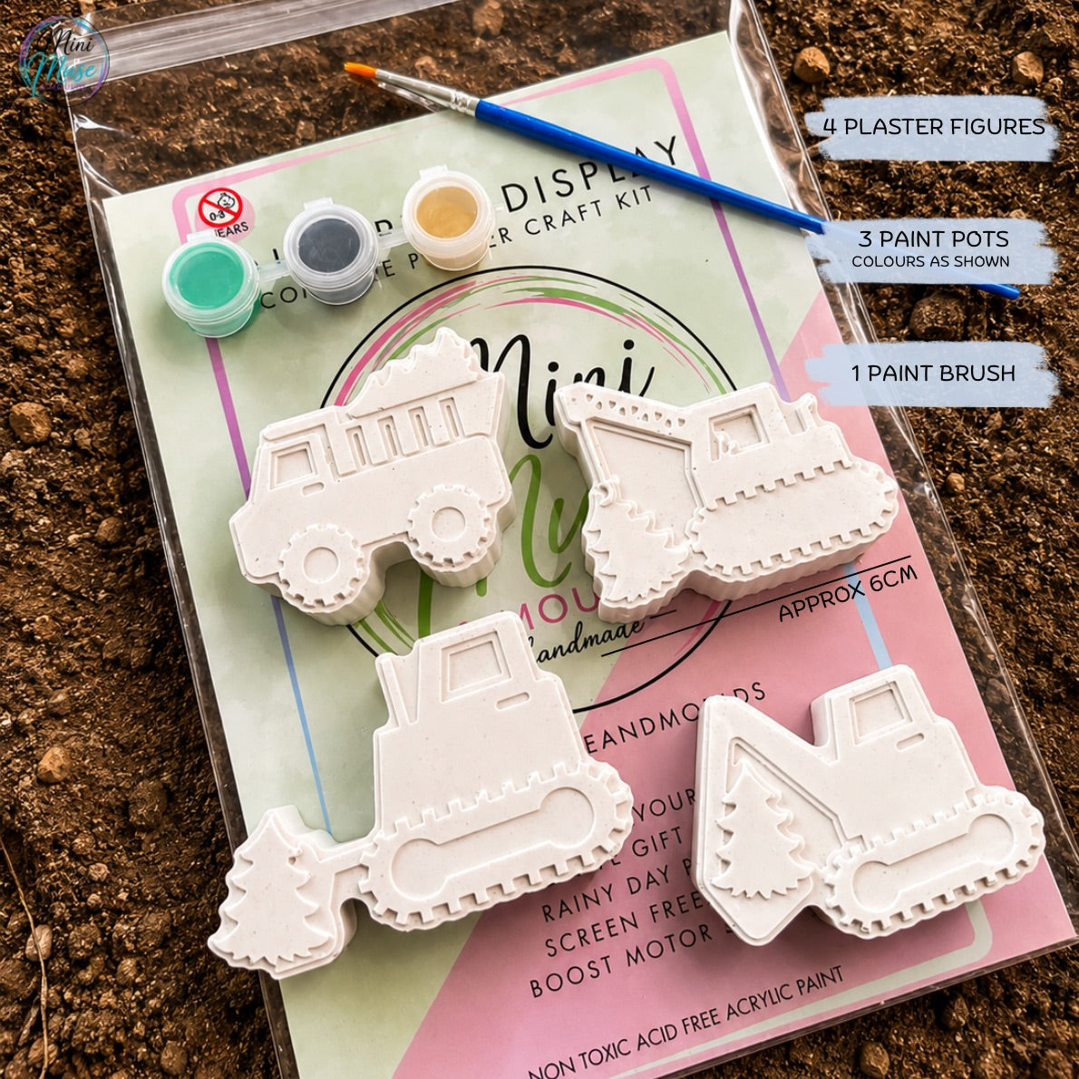 BULLDOZER COLLECTION | Ready To Paint Plaster Craft Kit