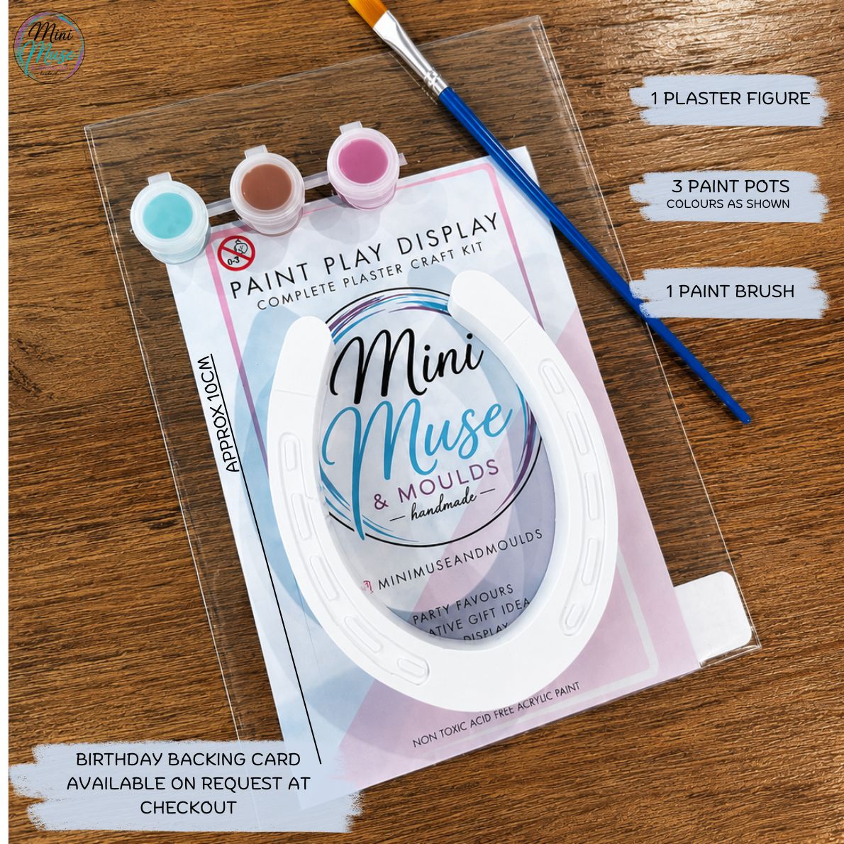 HORSESHOE | Ready To Paint Plaster Craft Kit