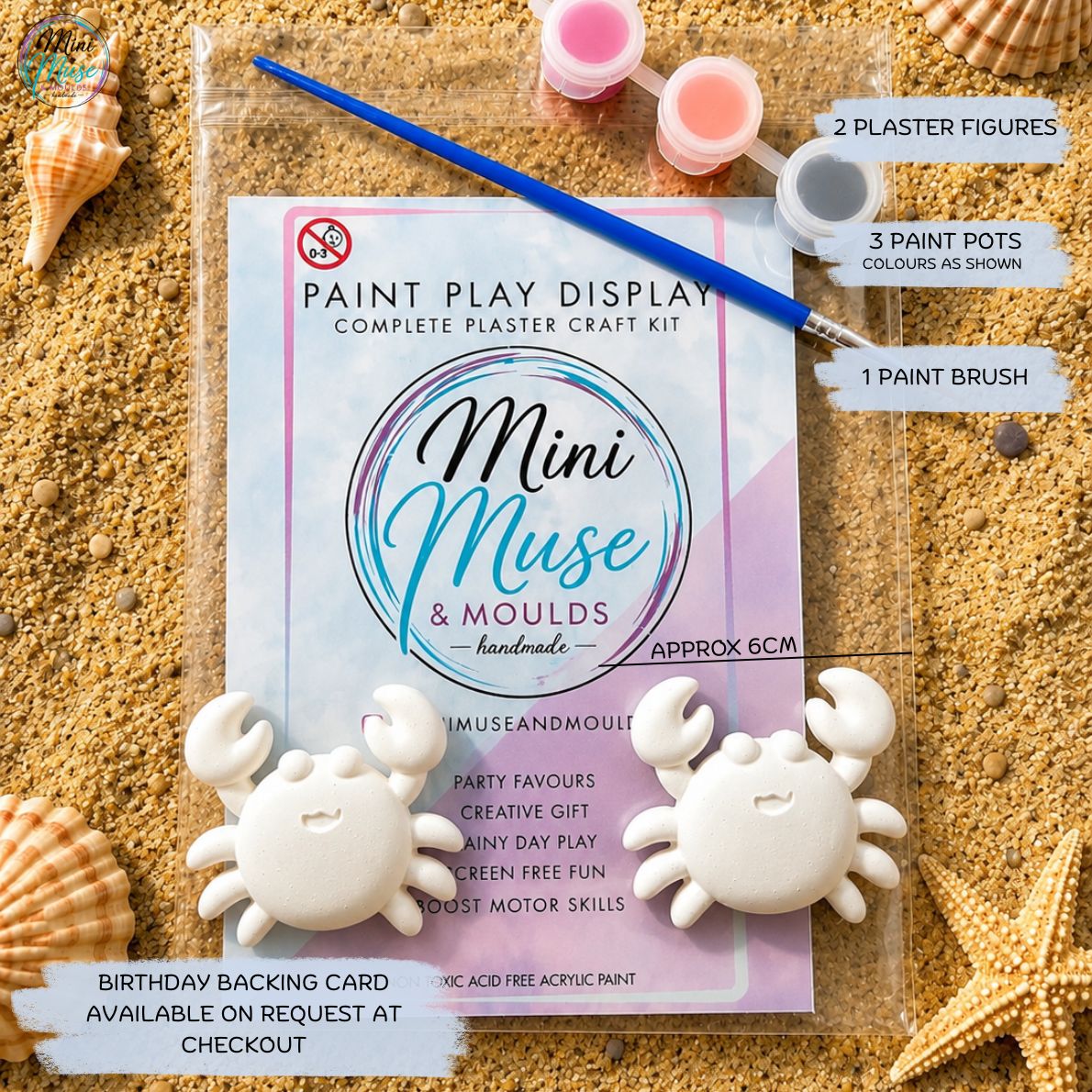 CRAB KIT | Ready To Paint Plaster Craft Kit
