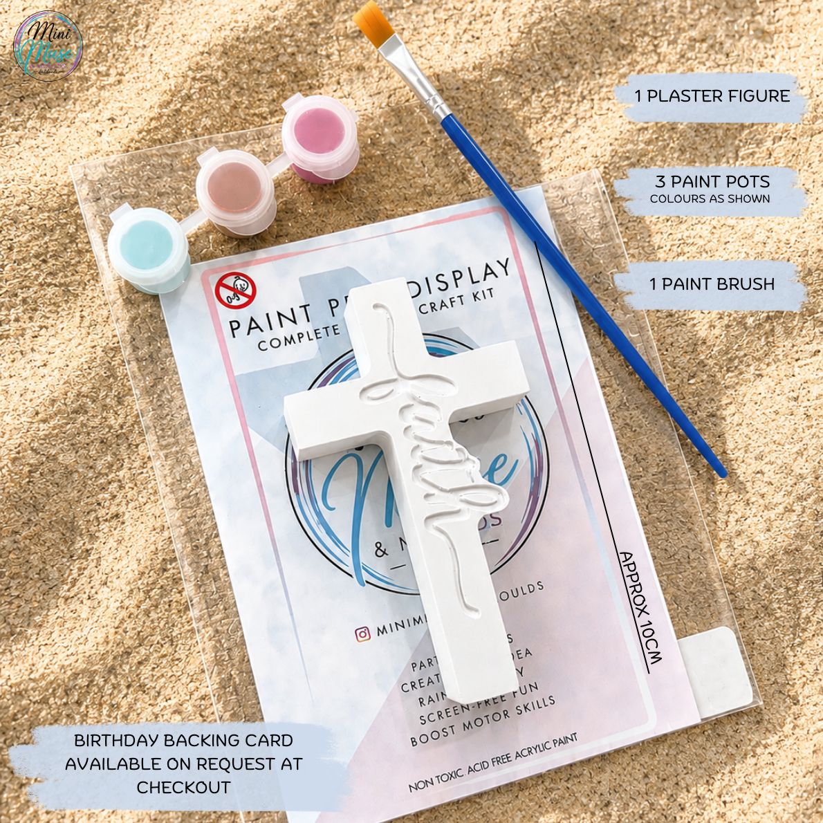 FAITH CROSS | Ready To Paint Plaster Craft Kit