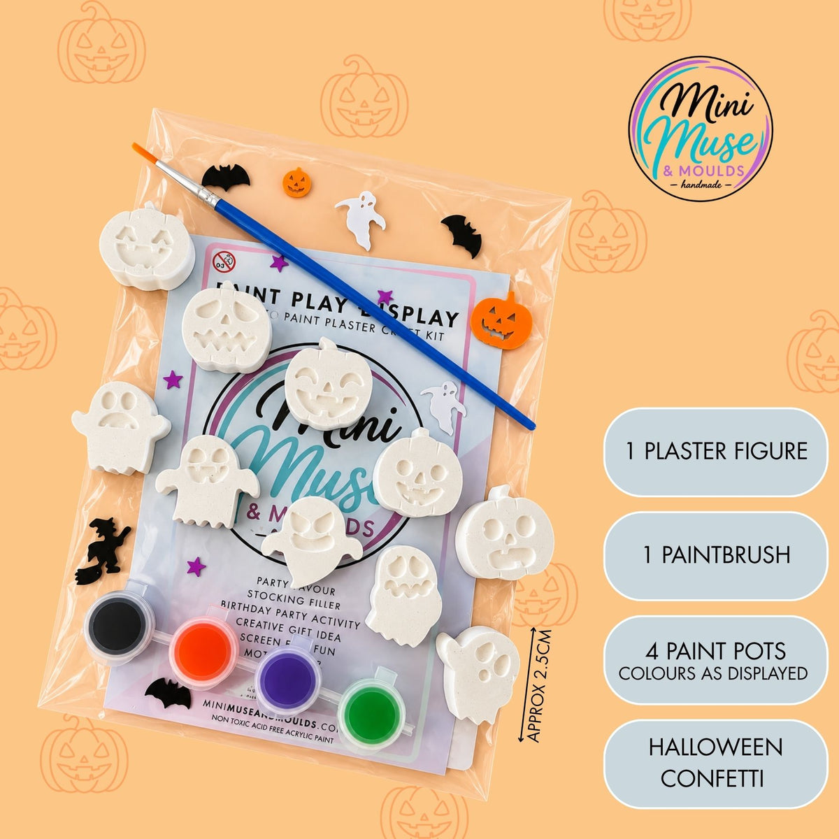 MINI MENACES | Ready To Paint Plaster Craft Kit Mini Muse & Moulds